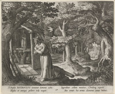 Saint Patroclus of Néris as a Hermit The Virtuous Life of Hermits (series title) by Raphaël Sadeler (I)