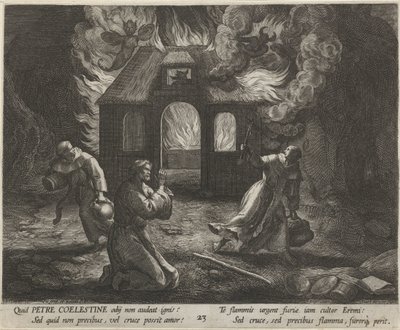 Saint Peter Celestine as a Hermit by Raphaël Sadeler (I)