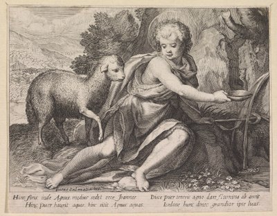 John the Baptist as a Youth by a Spring by Raphaël Sadeler (I)