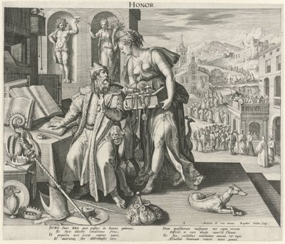 Middle Age Under the Influence of Honor by Raphaël Sadeler (I)