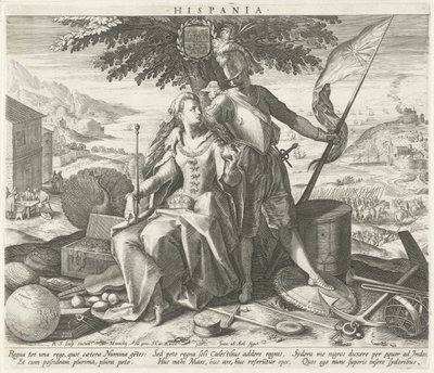 Spain with Juno and Mars by Raphaël Sadeler (I)