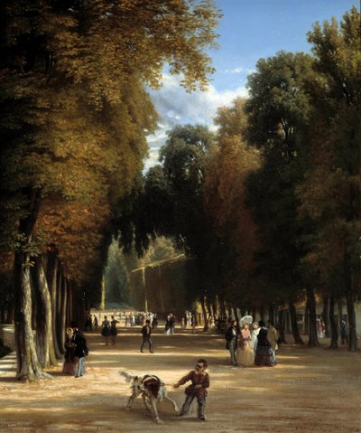Walk to the Parc de Saint Cloud (detail) by Raymond Esbrat