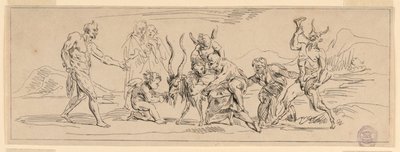 Bacchanalia with a Goat by Raymond Lafage