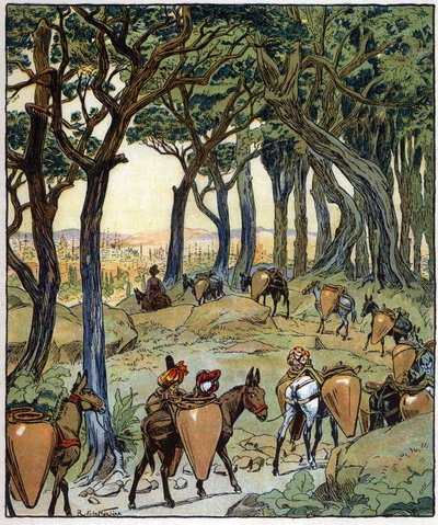 The Whole Caravan Took the Way to the City: Illustration for the Tale 