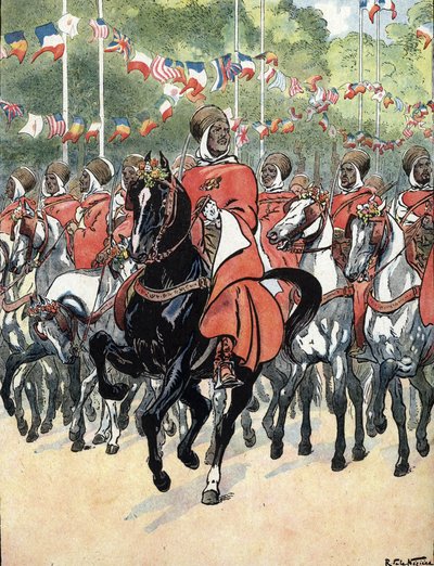 World War I: Victory Parade on the Champs Elysees Avenue by Raymond de la Neziere
