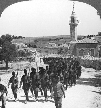 Defeated Turkish soldiers, Palestine, World War I by Realistic Travels Publishers