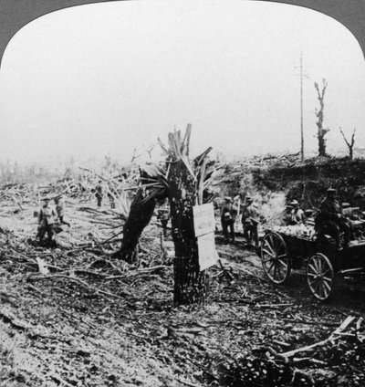 Engineers Repairing a Light Railway, Hangard, France, World War I by Realistic Travels Publishers