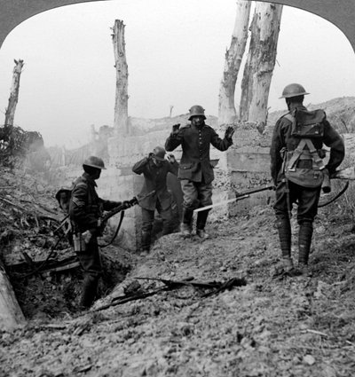 German Soldiers Surrendering, Bullecourt, France, World War I by Realistic Travels Publishers