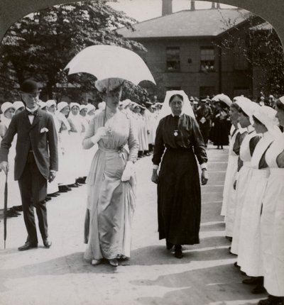 Her Majesty walking through the guard of honour of nurses of RN Hospital, Hull by Realistic Travels Publishers