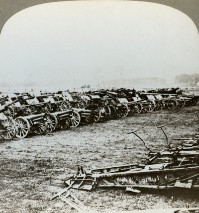 Hundreds of German guns captured at Couralette, France, Battle of Somme, World War I, 1916 by Realistic Travels Publishers