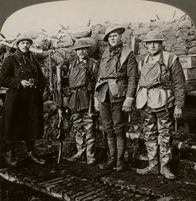 Lewis machine gunners, Hollebeke, Belgium, World War I by Realistic Travels Publishers