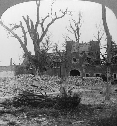 Ruins of Beury Chateau, Festubert, France, World War I by Realistic Travels Publishers
