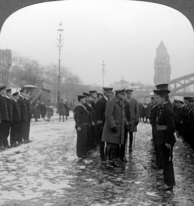 Sir Douglas Haig inspecting sailors, World War I by Realistic Travels Publishers