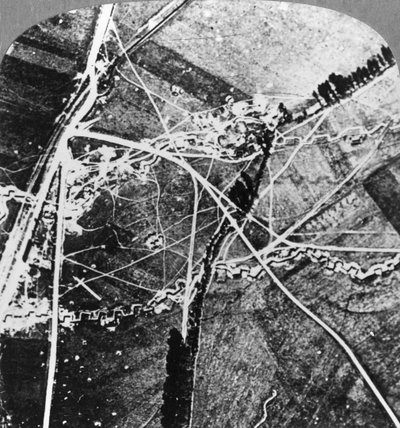 The Hindenburg Line from 8000 Feet, France, World War I by Realistic Travels Publishers