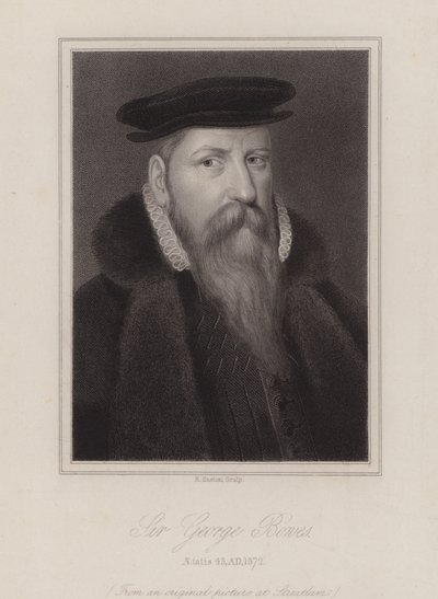 Sir George Bowes, English soldier (engraving) by Reginald Easton