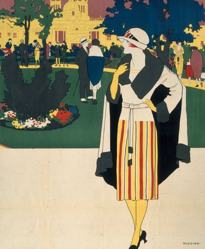 Cropped version of Harrogate, LNER poster by Reginald Edward Higgins