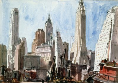Skyscrapers by Reginald Marsh