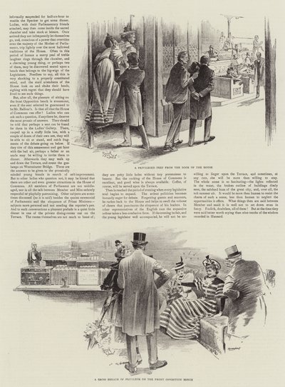 Lady Visitors in the House of Commons by Reginald Thomas Cleaver