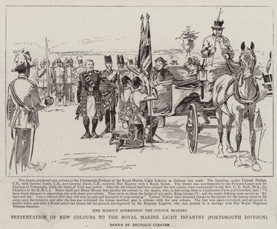 Presentation of New Colours to the Royal Marine Light Infantry, Portsmouth Division by Reginald Thomas Cleaver