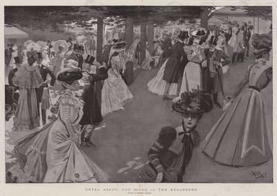 Royal Ascot, the Scene in the Enclosure by Reginald Thomas Cleaver