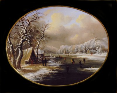 Winter Skating in New Jersey by Regis Francois Gignoux