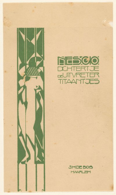 Cover Design for: Nescio, Dichtertje, de Uitvreter en Titaantjes, 1918 by Reijer Stolk