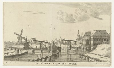 View of the Third Regulierspoort in Amsterdam by Reinier Nooms