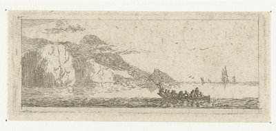 Small Seascape with a Sloop by Reinier Nooms