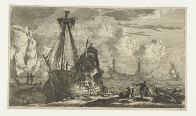 Dismantled Sailing Ship by Reinier Nooms