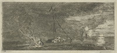 Seascape at Night (series title: Various Embarkations and Other Deeds) by Reinier Nooms