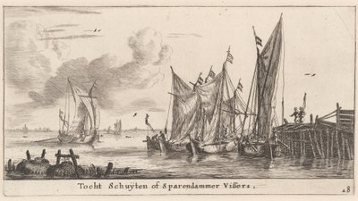"Tocht Schuiten" or Spaarndam Fishing Boats by Reinier Nooms, called Zeeman