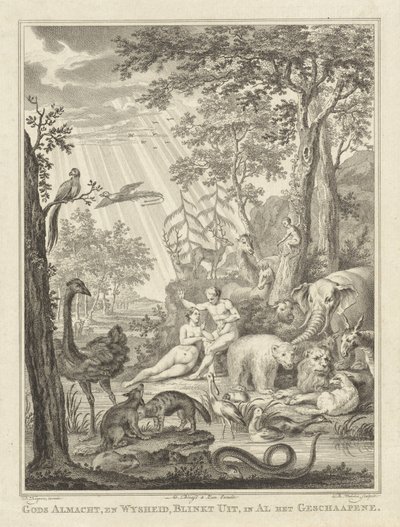 Adam and Eve in Paradise by Reinier Vinkeles (I)