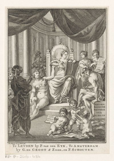 Allegorical Representation with History, Truth, Antiquity, and Prudence by Reinier Vinkeles (I)