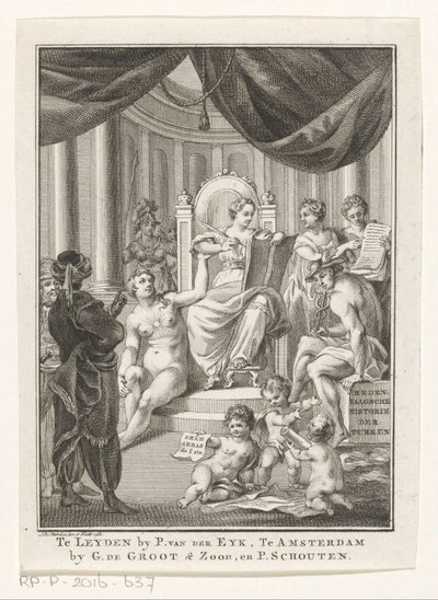Allegorical Representation with History, Truth, Antiquity, and Prudence by Reinier Vinkeles (I)