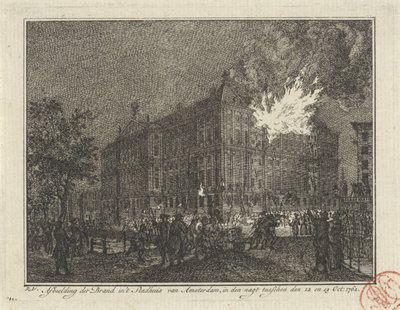 Fire in the Town Hall of Amsterdam, 1762 by Reinier Vinkeles (I)