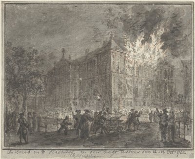 Fire in the Town Hall of Amsterdam, 1762 by Reinier Vinkeles (I)