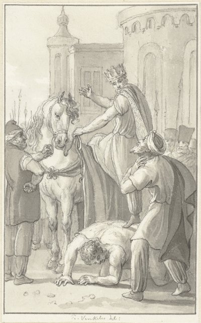 Emperor Valerian in Captivity by the Persian King Shapur by Reinier Vinkeles (I)