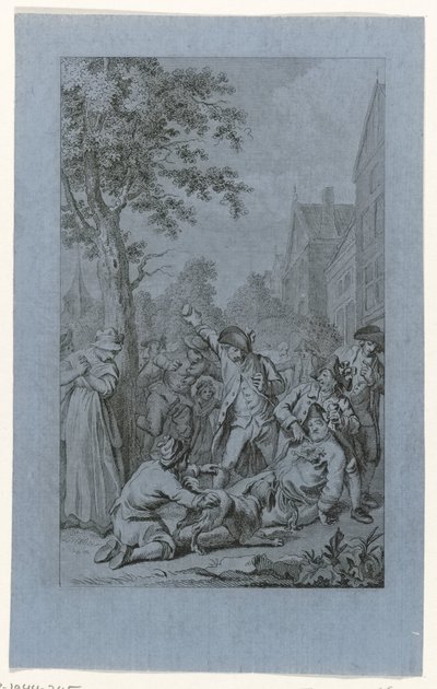 Mistreatment of the Corpse of Pastor P. van den Bosch in Zoetermeer, 1787 by Reinier Vinkeles (I)