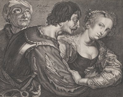 The Procuress: An Old Woman, a Soldier, and a Woman, ca. 1635-68 by Reinier van Persyn