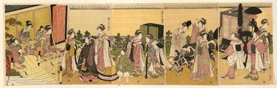 Parody of Prince Genji and his procession by Rekisentei Eiri