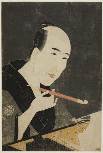 Portrait of Santo Kyoden, the Master of Kyobashi by Rekisentei Eiri