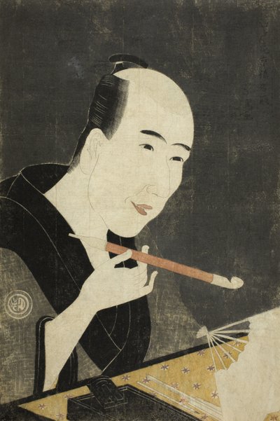 Portrait of Santo Kyoden, the Master of Kyobashi by Rekisentei Eiri