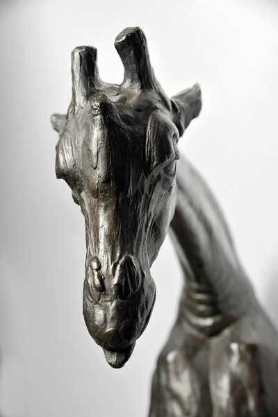 Large Giraffe with Lowered Head, modeled 1909-10, cast before 1913 by Rembrandt Bugatti