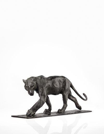 Panther walking, rear leg raised by Rembrandt Bugatti