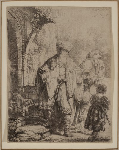 Abraham Casting Out Hagar and Ishmael by Rembrandt van Rijn