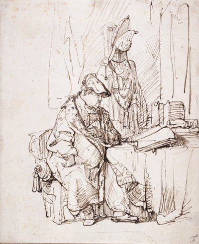 An Actor in his Dressing Room by Rembrandt Harmensz. van Rijn