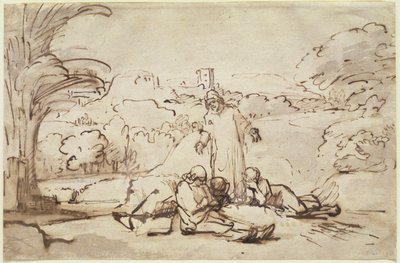 Christ Finding the Apostles Asleep, c.1654 by Rembrandt van Rijn