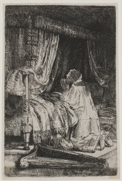 David in Prayer by Rembrandt van Rijn
