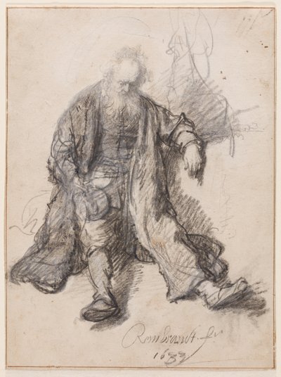 Old Man Seated by Rembrandt Harmensz. van Rijn