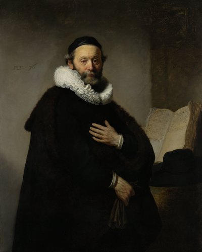 Portrait of Johannes Wtenbogaert by Rembrandt van Rijn